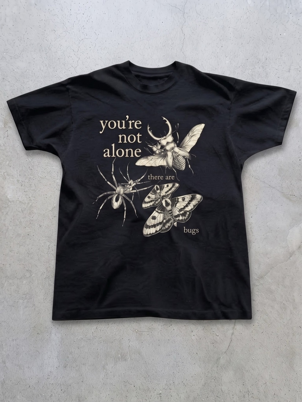 Insects Bugs Quote Graphic Tee Black Shirt
Gildan T-Shirt